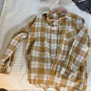 Men's Yellow Plaid Shirt
